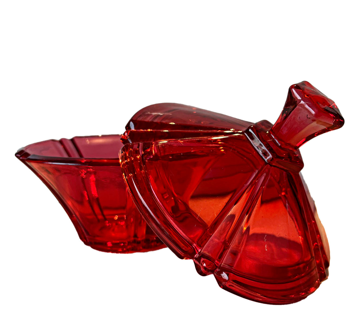 Stunning Ruby Red Sweet or Trinket Dish