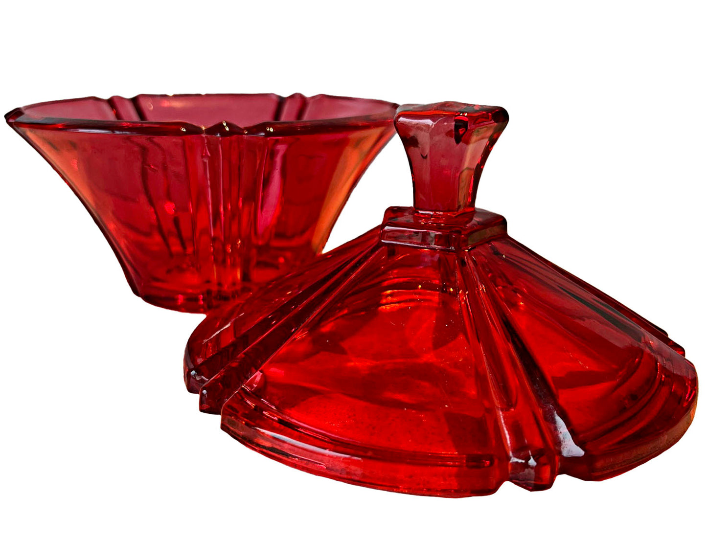 Stunning Ruby Red Sweet or Trinket Dish