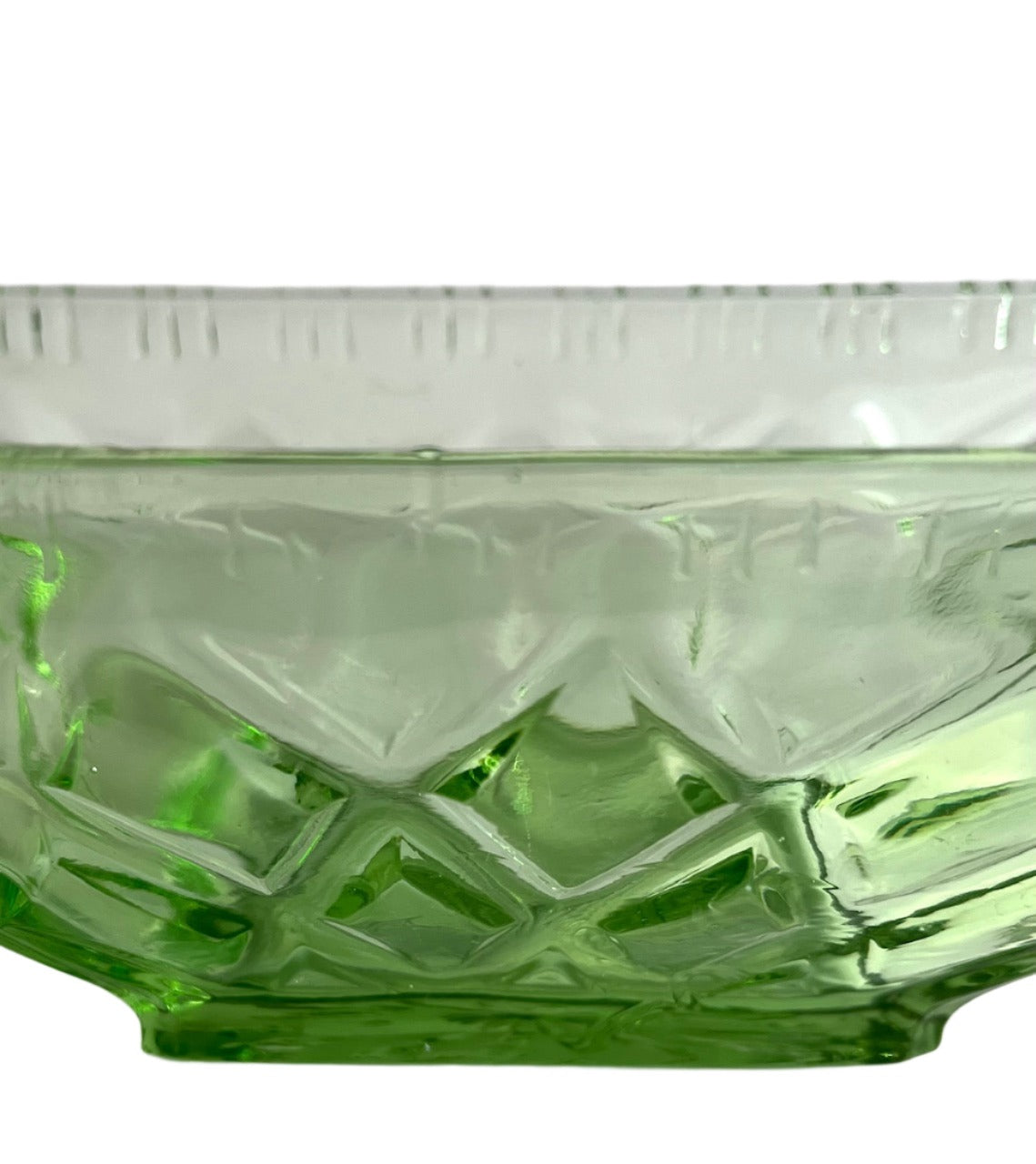 Green Depression Glass Bowl