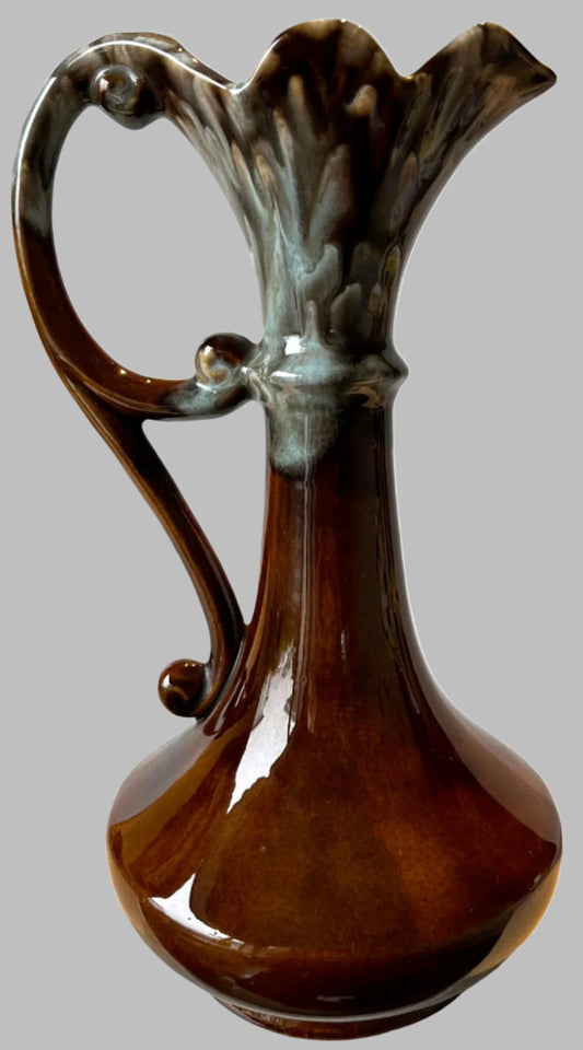 Chocolate Brown Glazed Ceramic Vase