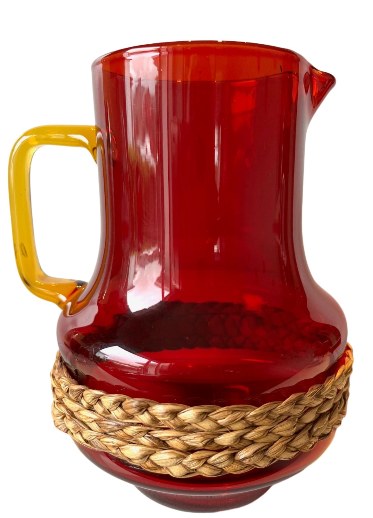 Ruby Red Pitcher and  Wine Glasses