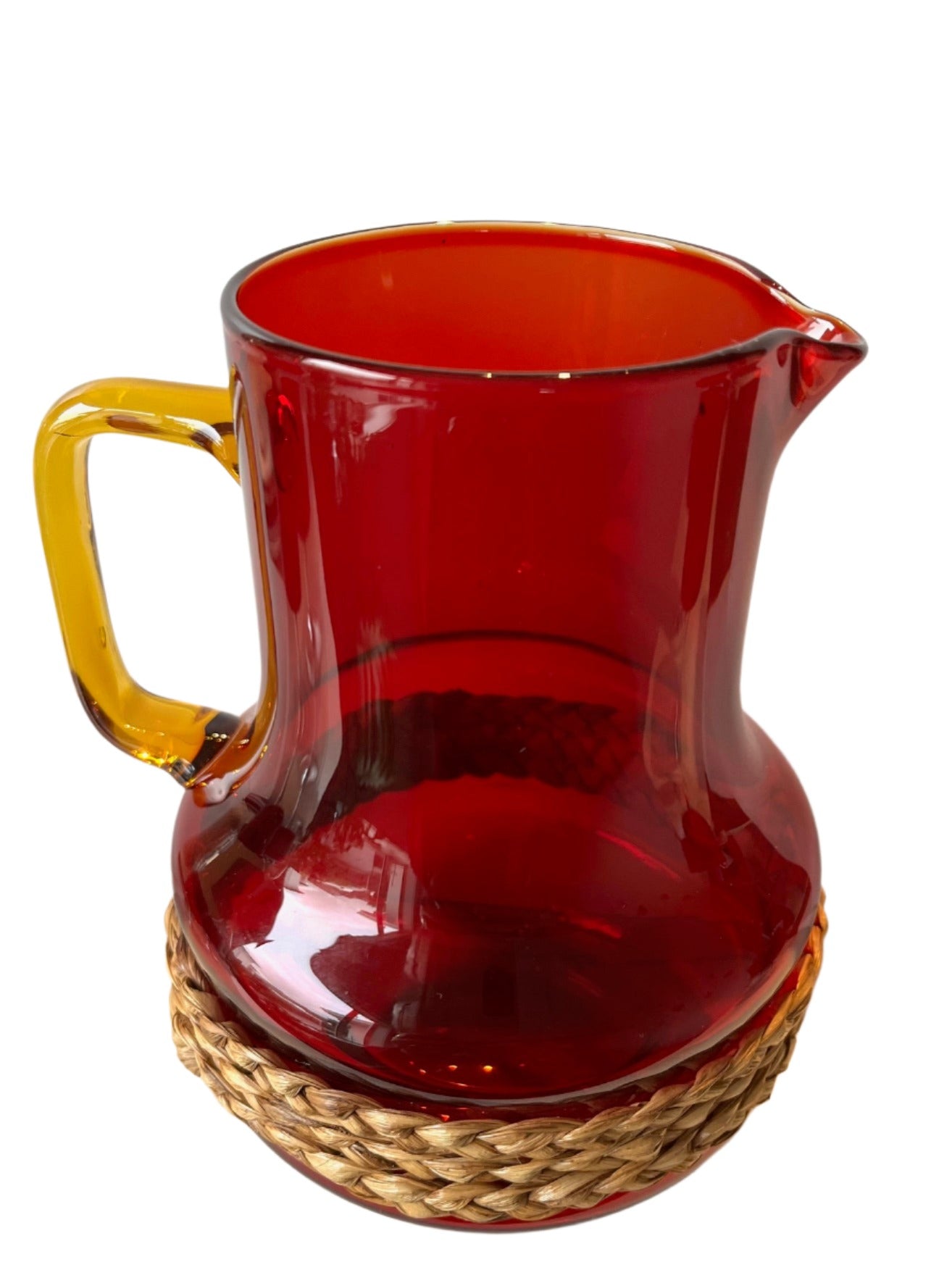 Ruby Red Pitcher and  Wine Glasses