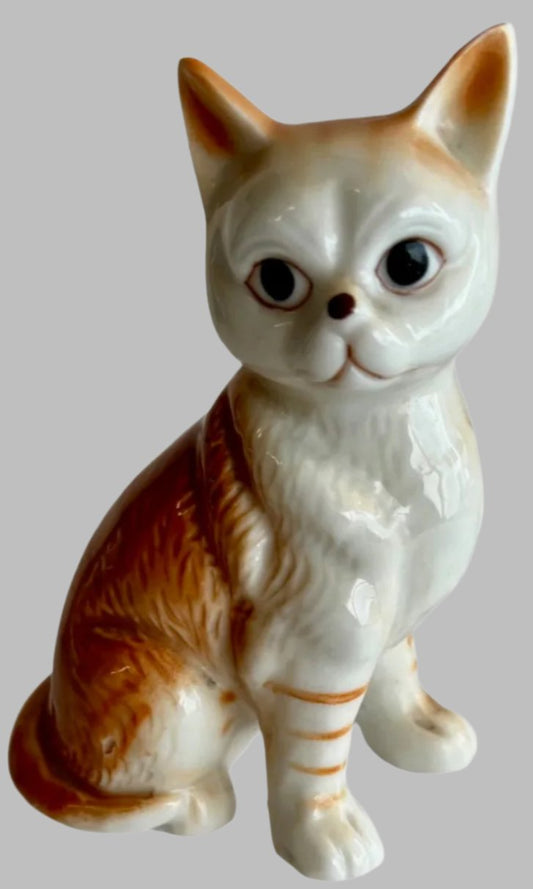 Vintage Tabby Cat Figurine