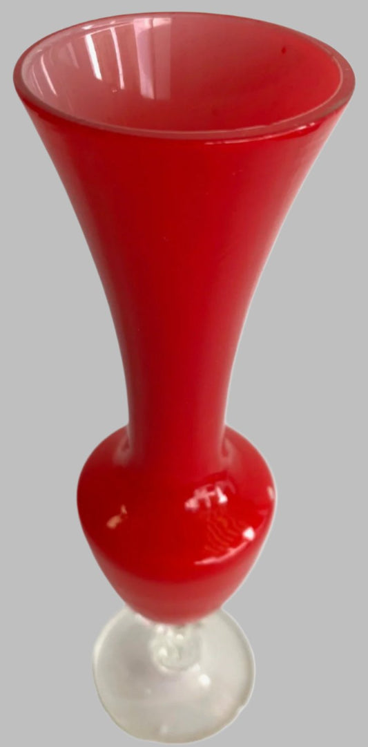 Rich Ruby Red Glass Vase