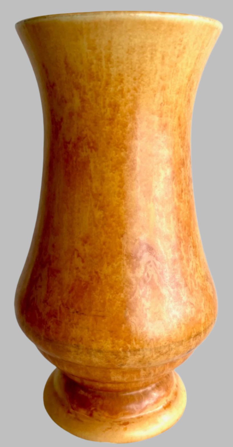 Art Deco Gold Mottled Ceramic Vase