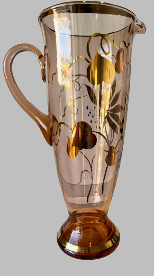 1970s Bohemia Crystal Water Jug