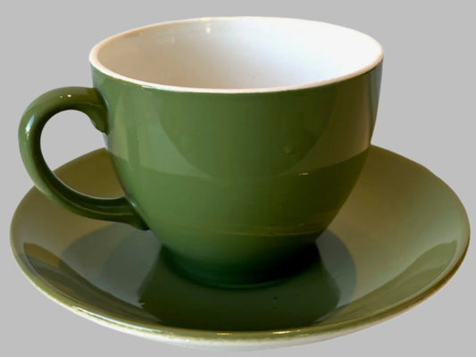 Crown Lynn Colour Glaze Cup And Saucer