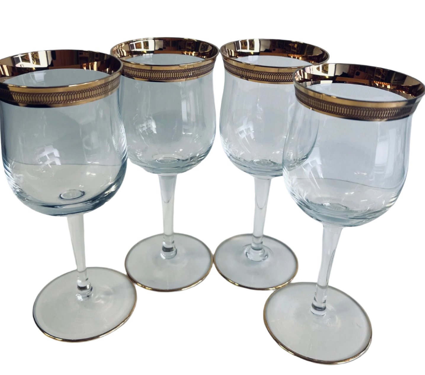 Wine Glasses with gold rim