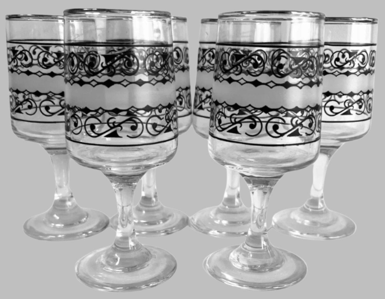 retro sherry glasses