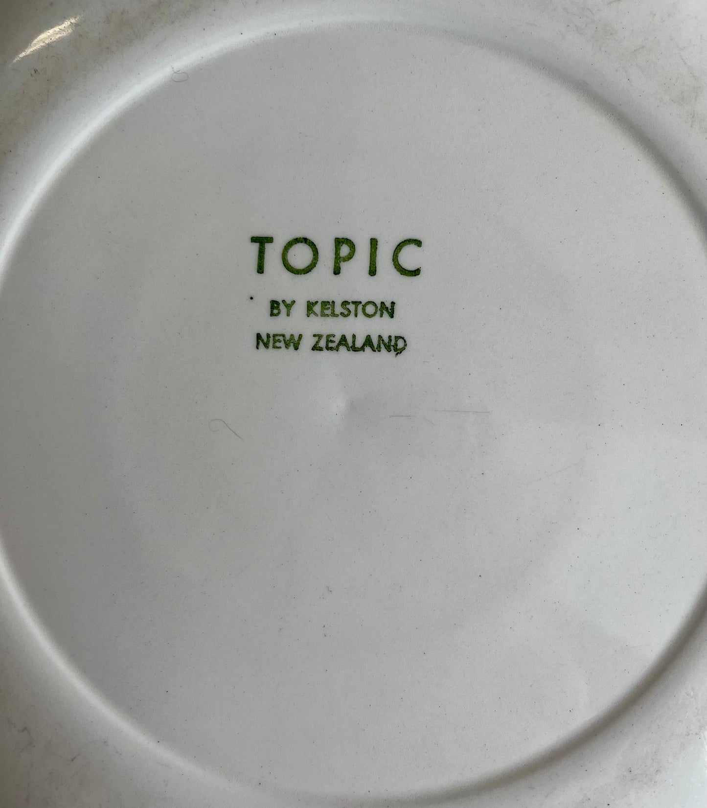 Dinner Plate - Topic Pattern; Crown Lynn Potteries