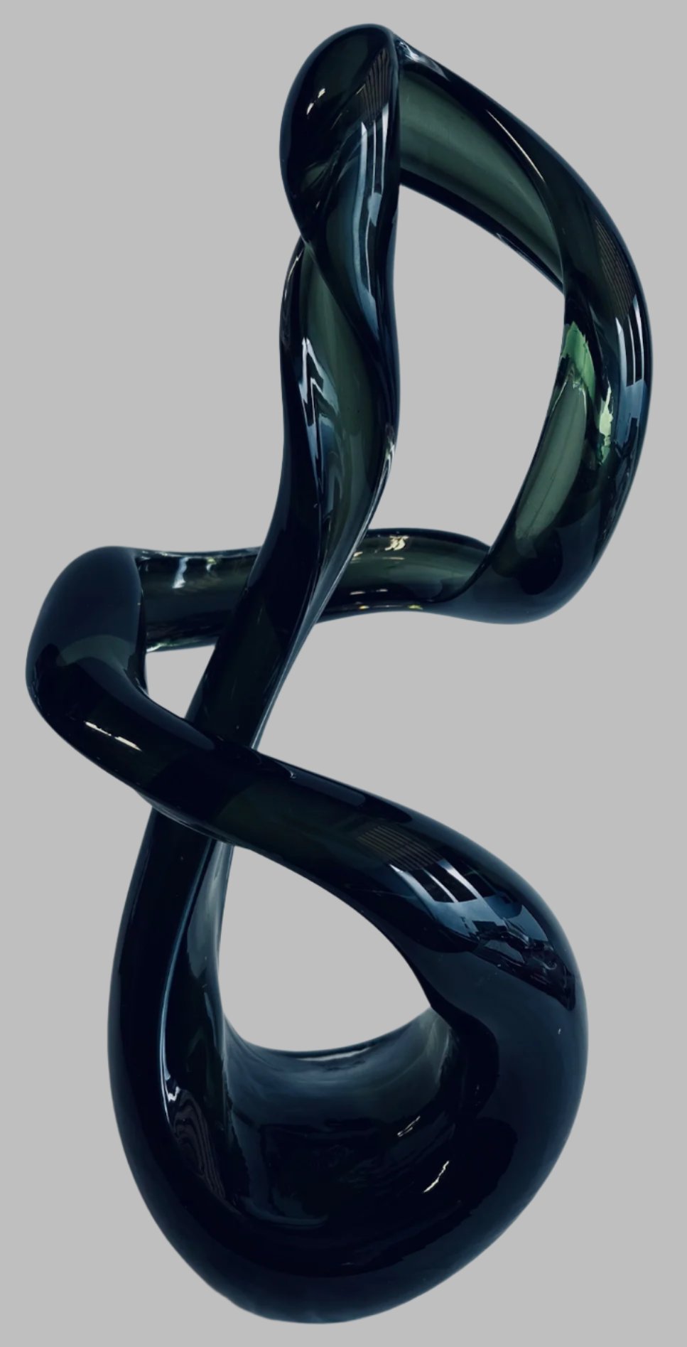 Stunning Abstract Art Glass Treble Clef Music Sculpture