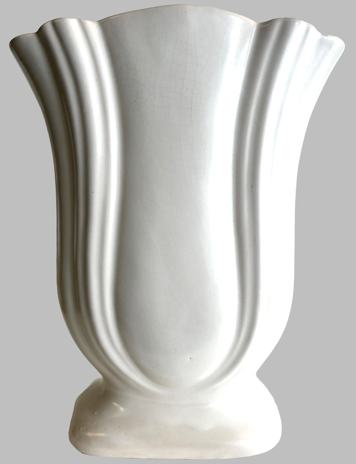 Art Deco White Mantle Vase