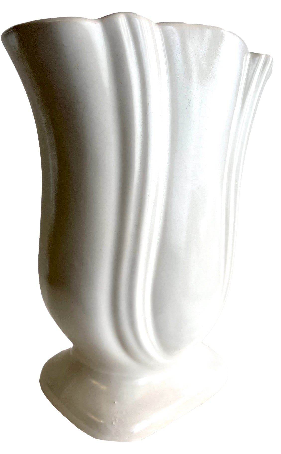 Art Deco White Mantle Vase