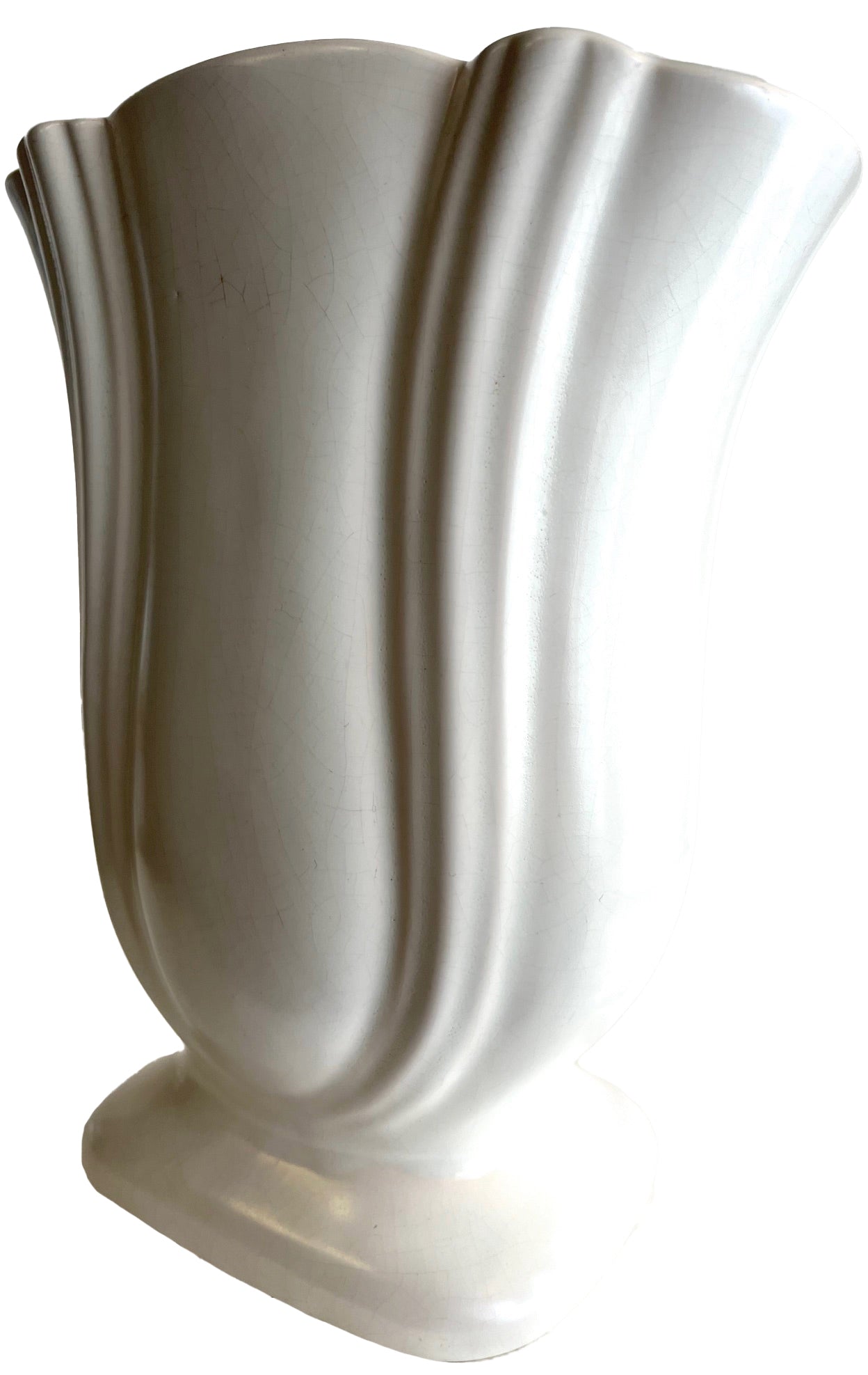 Art Deco White Mantle Vase