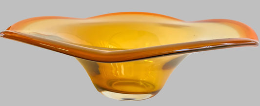 Handblown art glass bowl