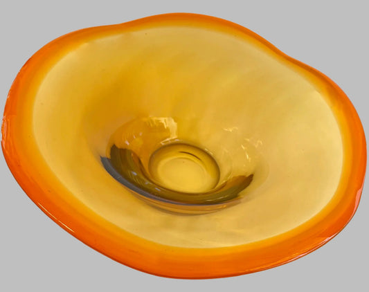 Hand Blown Art Glass Bowl