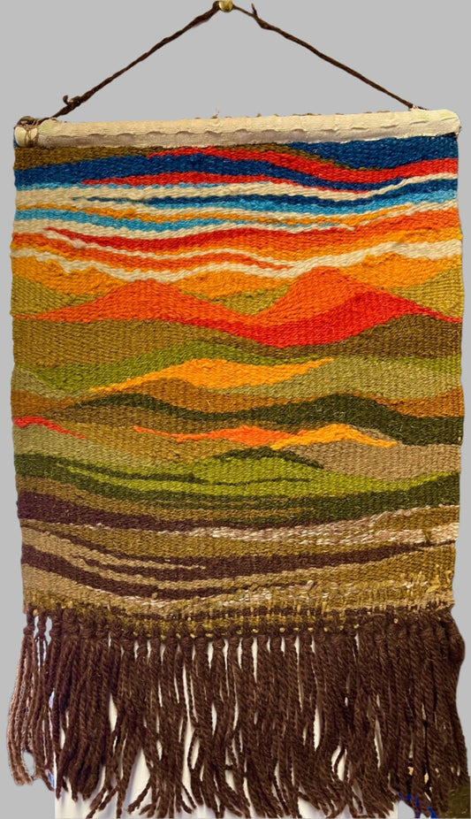 Mid century woven wall hanging