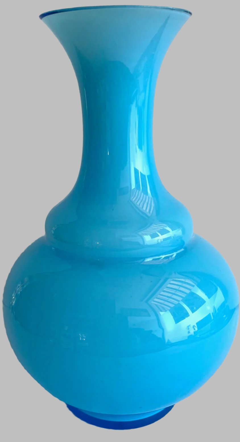 Blue Swedish Glass Vase