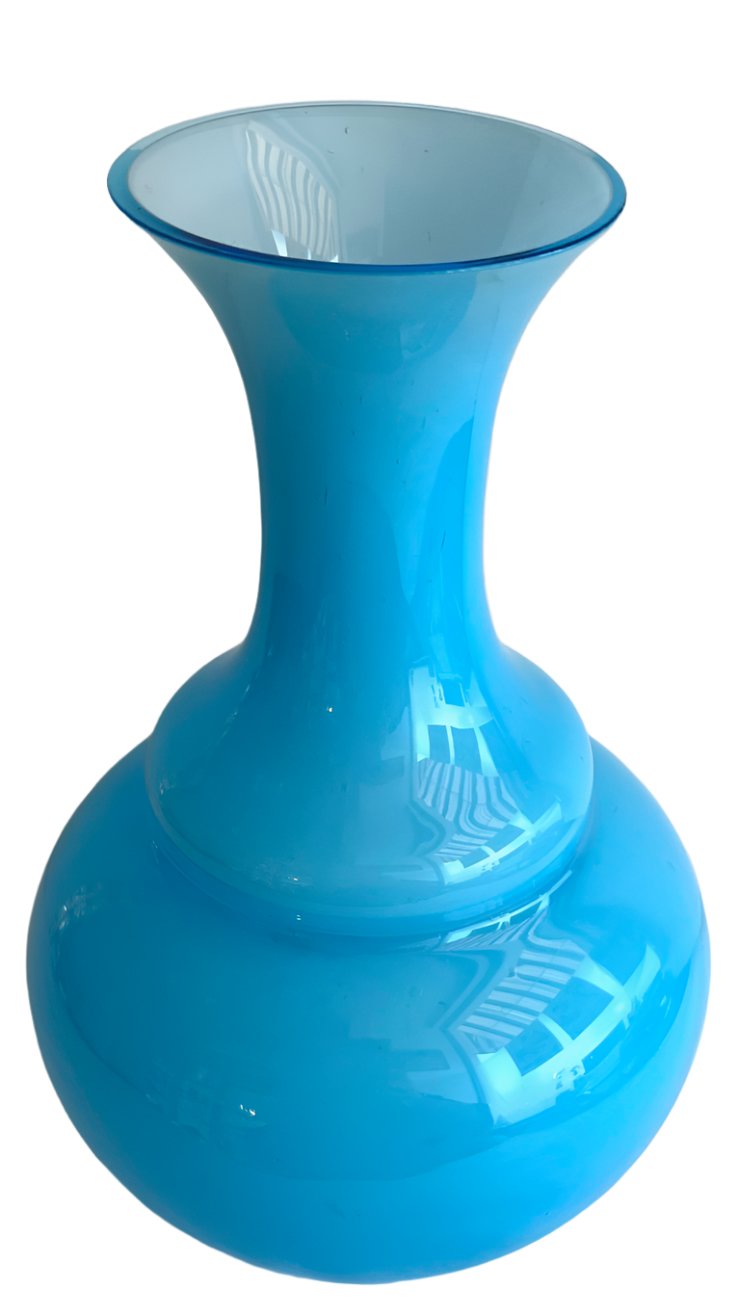 Blue Swedish Glass Vase