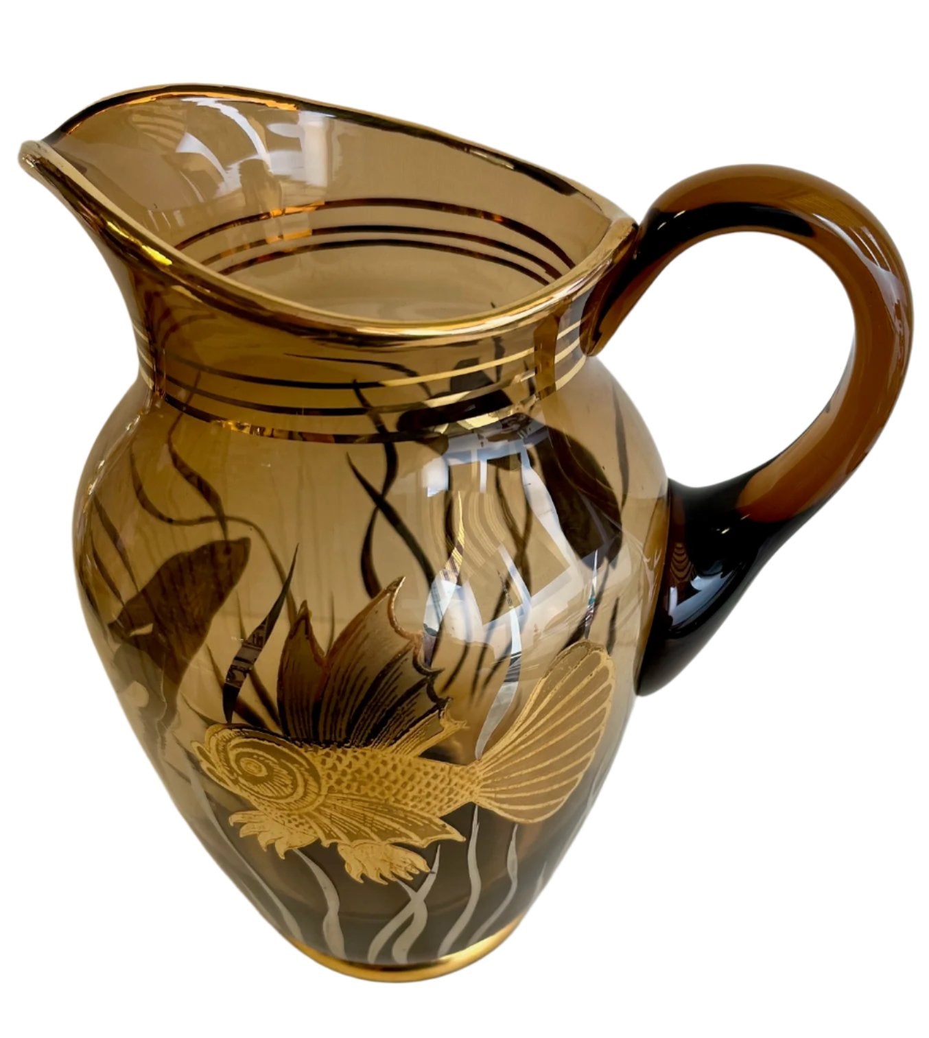 Amber Glass Pitcher/Water Jug