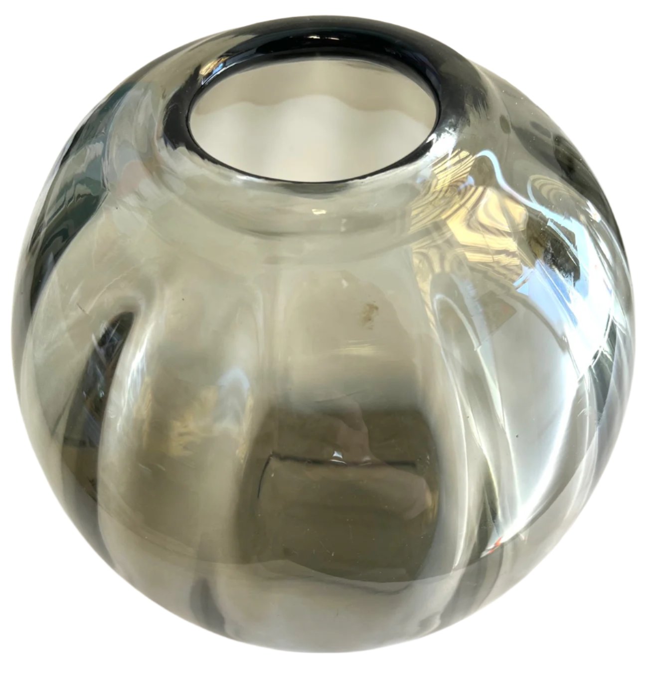 Art Deco Gray Sphere Vase x 2