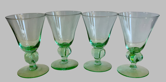 Antique Green Cocktail Glasses