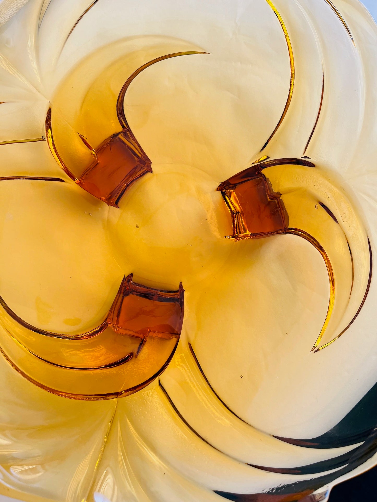 Art Deco Amber Glass Bowl