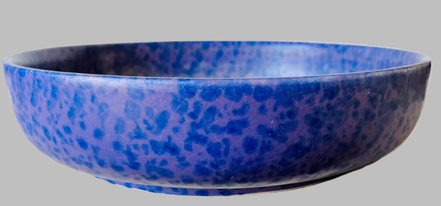 Blue And Purple Mottled Glaze Fruit/Salad Bowl