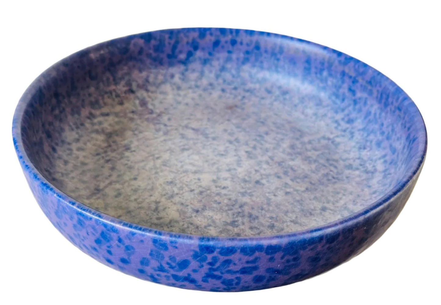 Blue And Purple Mottled Glaze Fruit/Salad Bowl