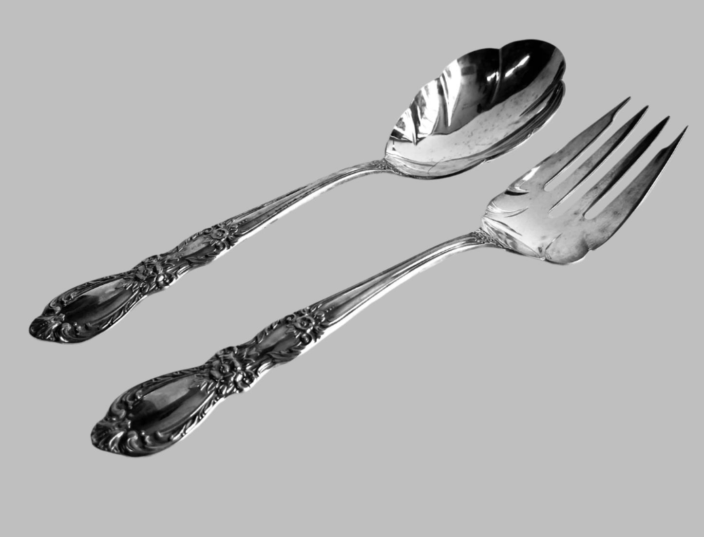 1847 Rogers Brothers Silverware; Serving Spoon And Fork