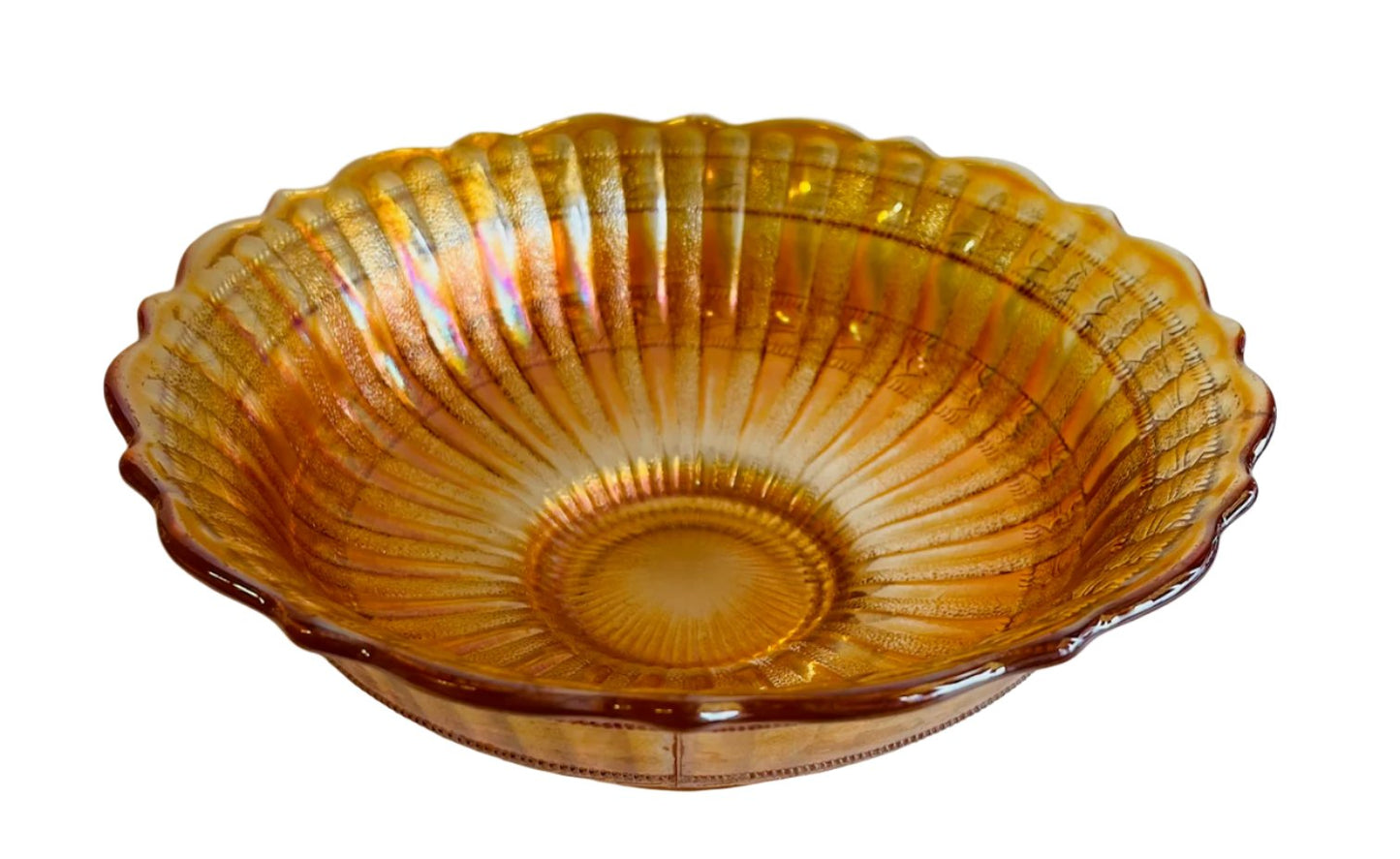 Marigold Carnival Glass Bowl