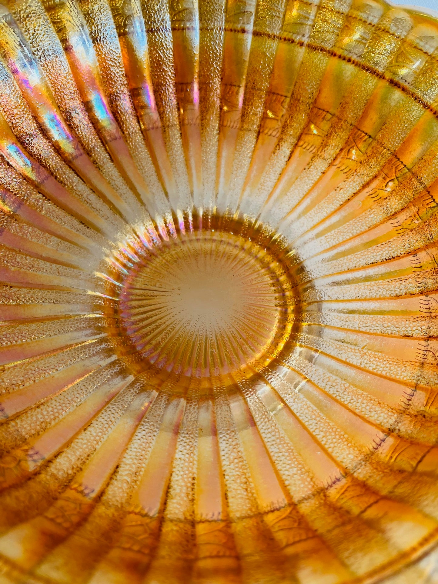 Marigold Carnival Glass Bowl