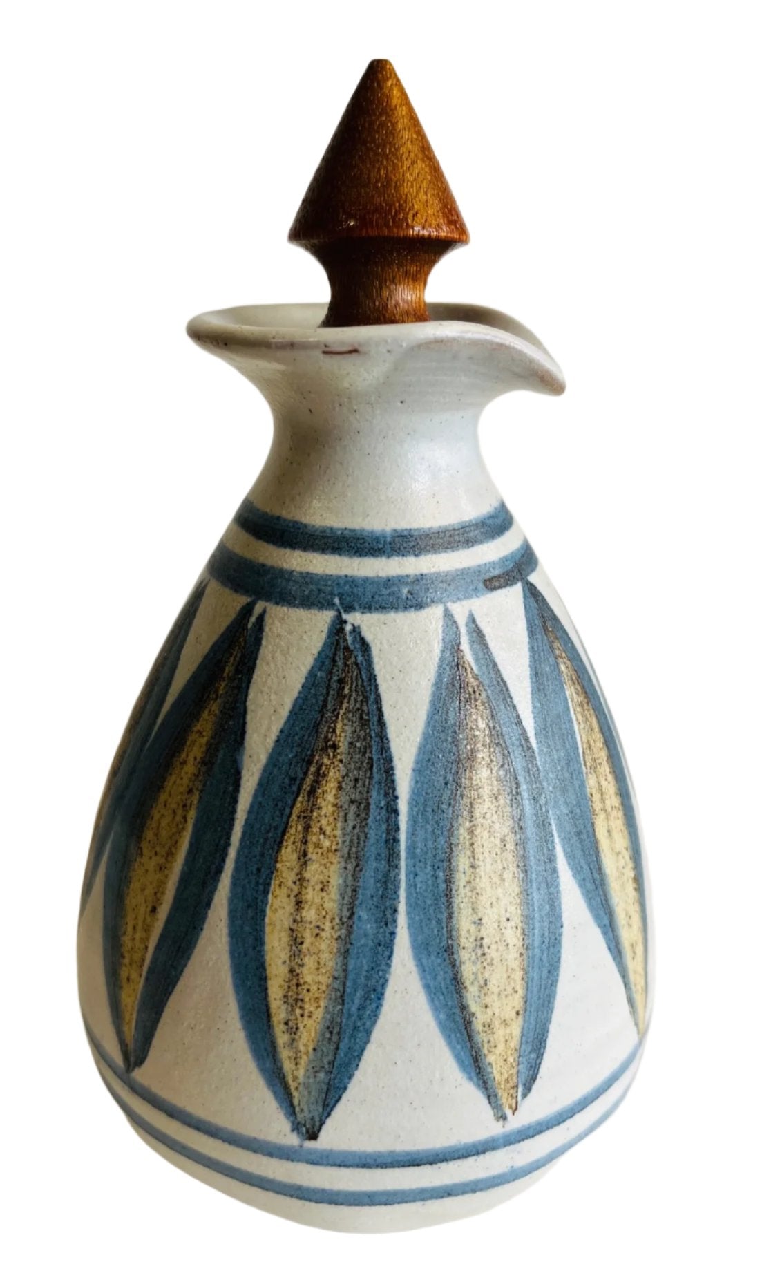 Hanmer Pottery Oil/Vinegar Bottle With Pointed Lid