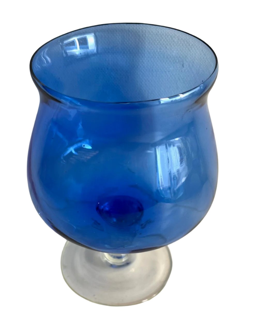 Empoli (Italian) Blue Glass Goblet/Vase