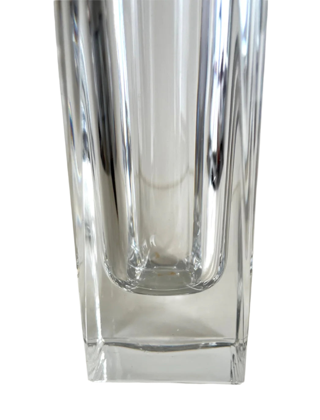 French Art Deco Cut Crystal Vase