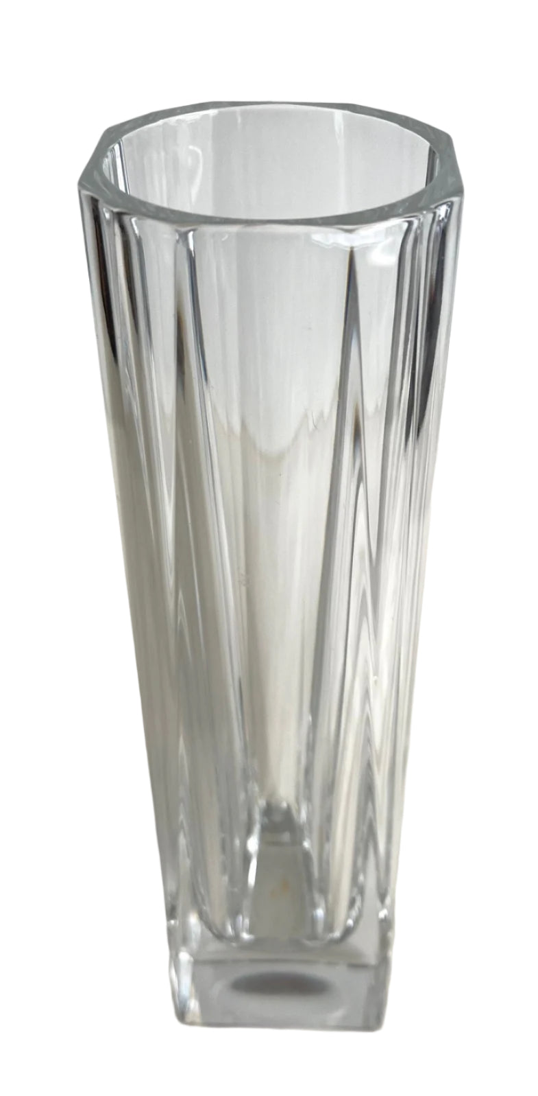 French Art Deco Cut Crystal Vase