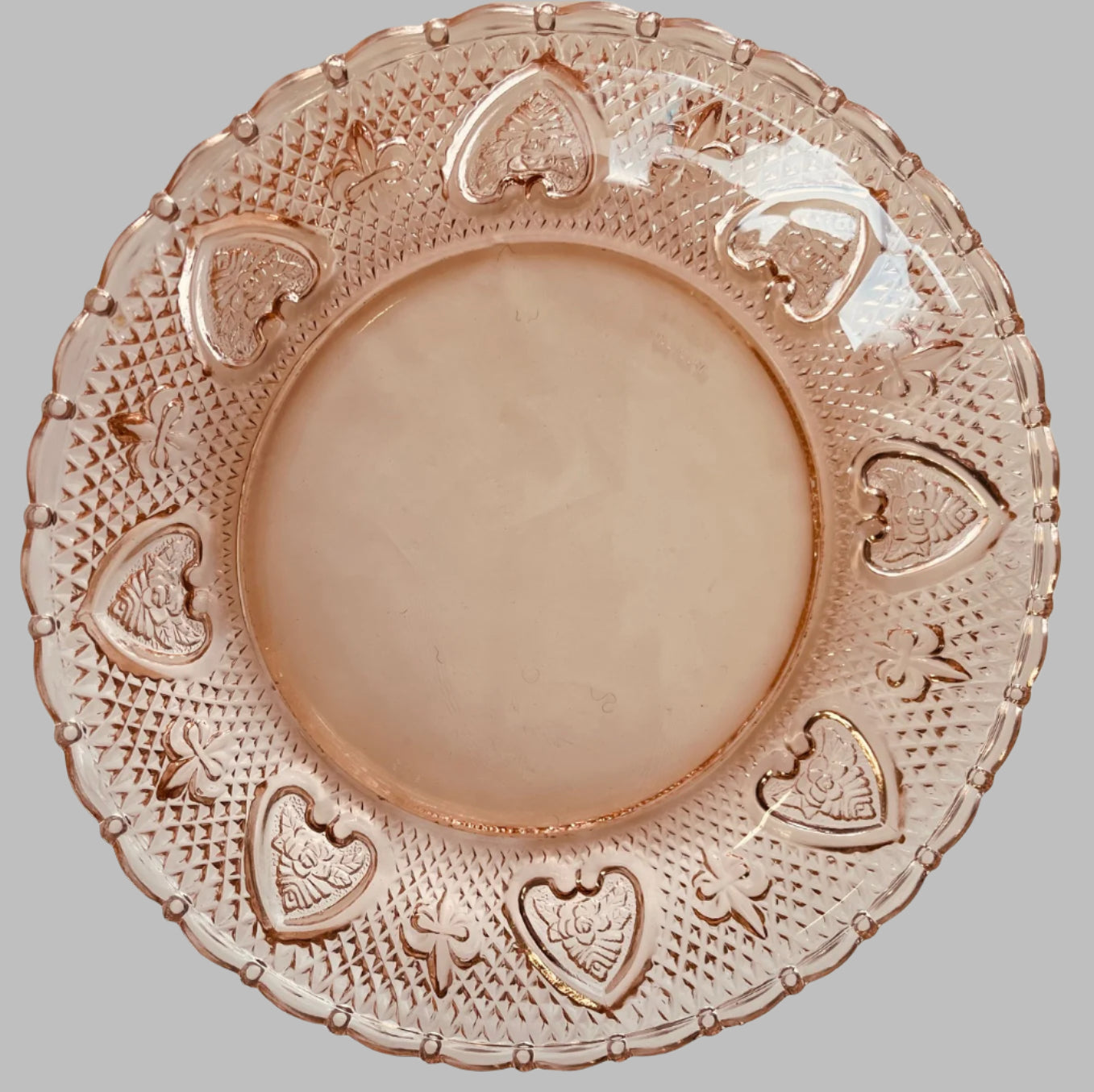 Vintage Pink Glass Platter