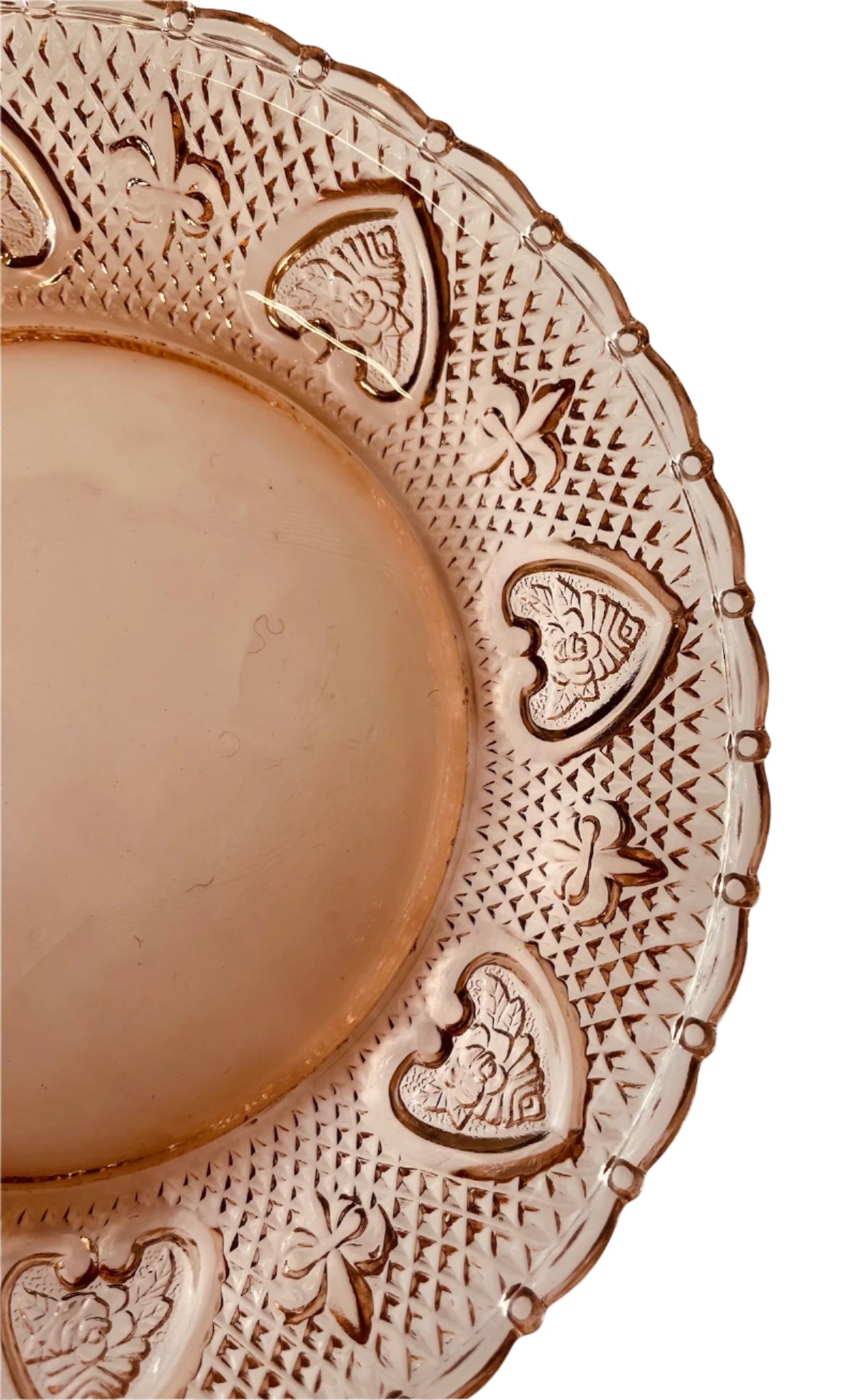 Vintage Pink Glass Platter