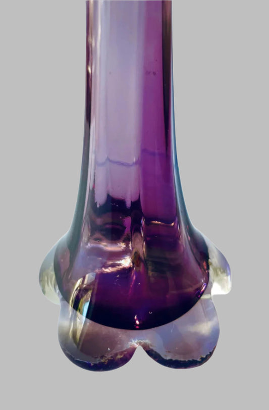 Amethyst Bud Vase With Elephant Foot