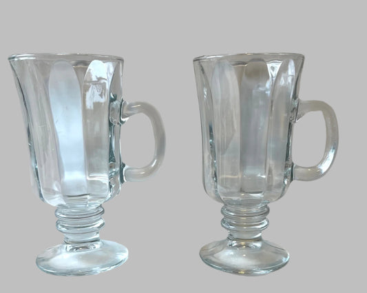 Irish Coffee Glass Mugs x 2