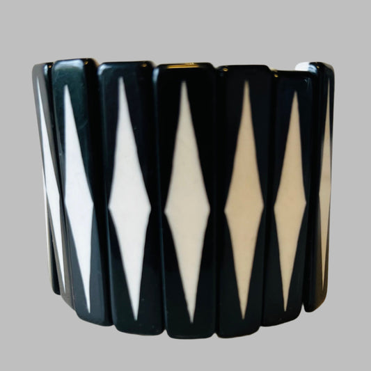 Black And White Stretch Bracelet