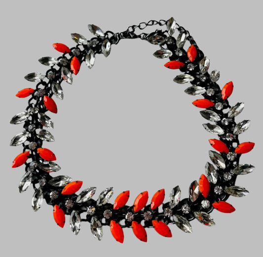 Rhinestone Necklace Choker