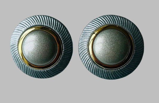 Vintage Circular Clip-On Earrings