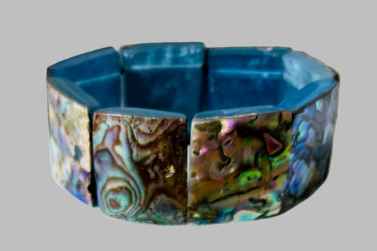 Paua Shell Inlay Stretch Bracelet