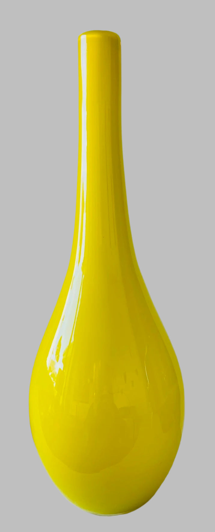 Large Yellow Glass Vase