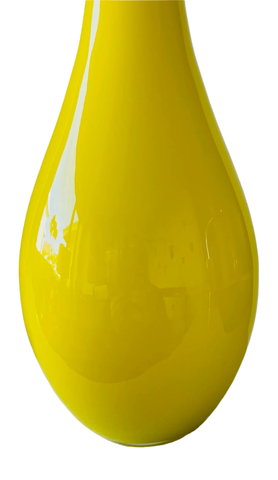 Large Yellow Glass Vase