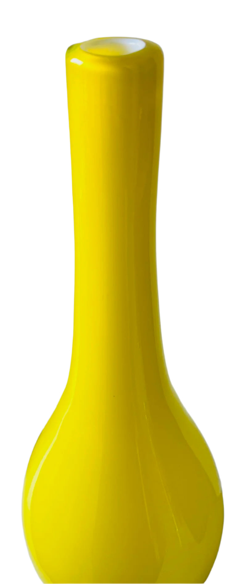 Large Yellow Glass Vase