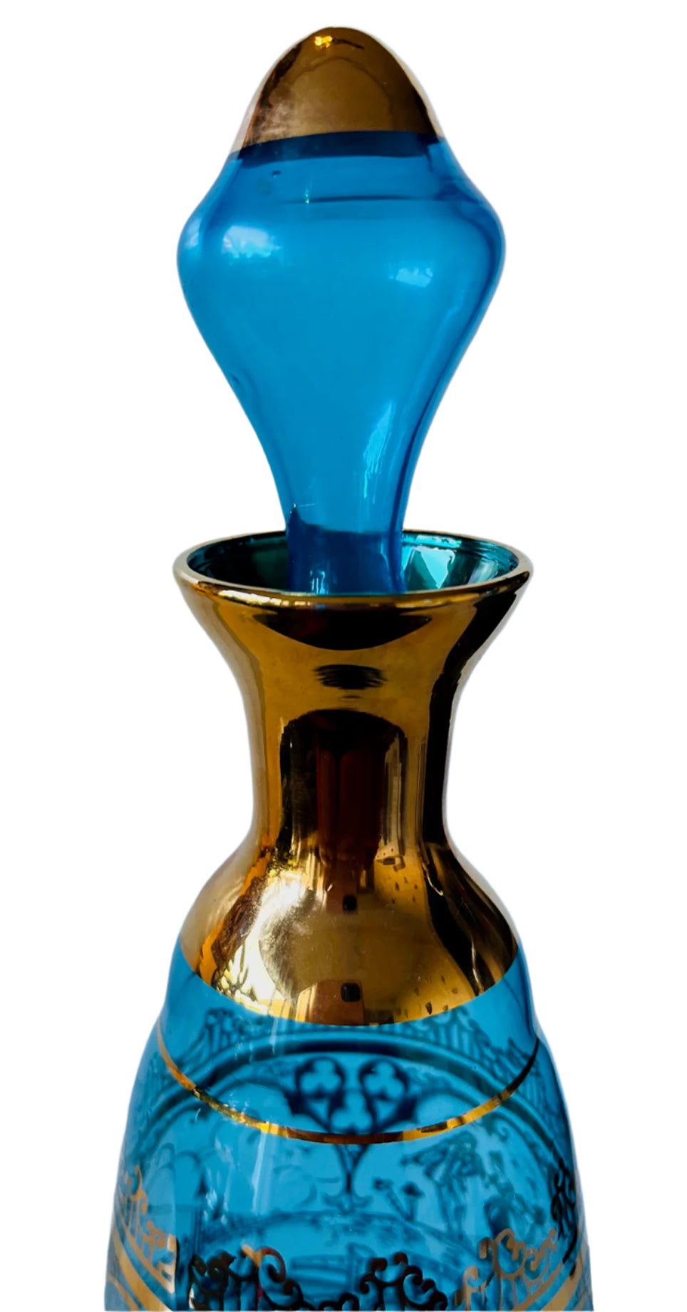 Venetian Blue Glass Decanter