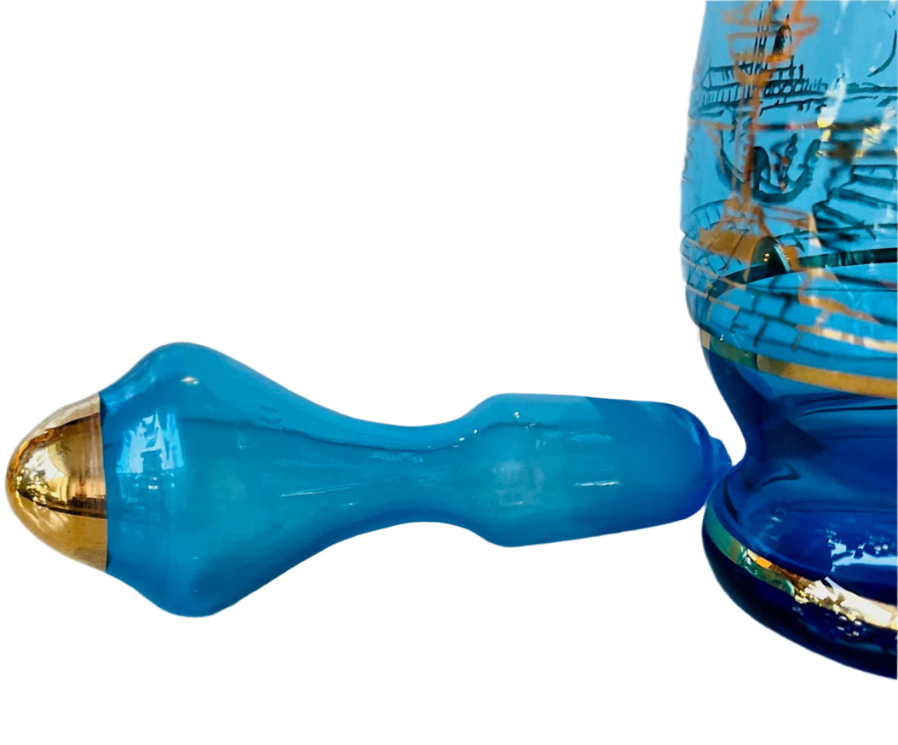 Venetian Blue Glass Decanter