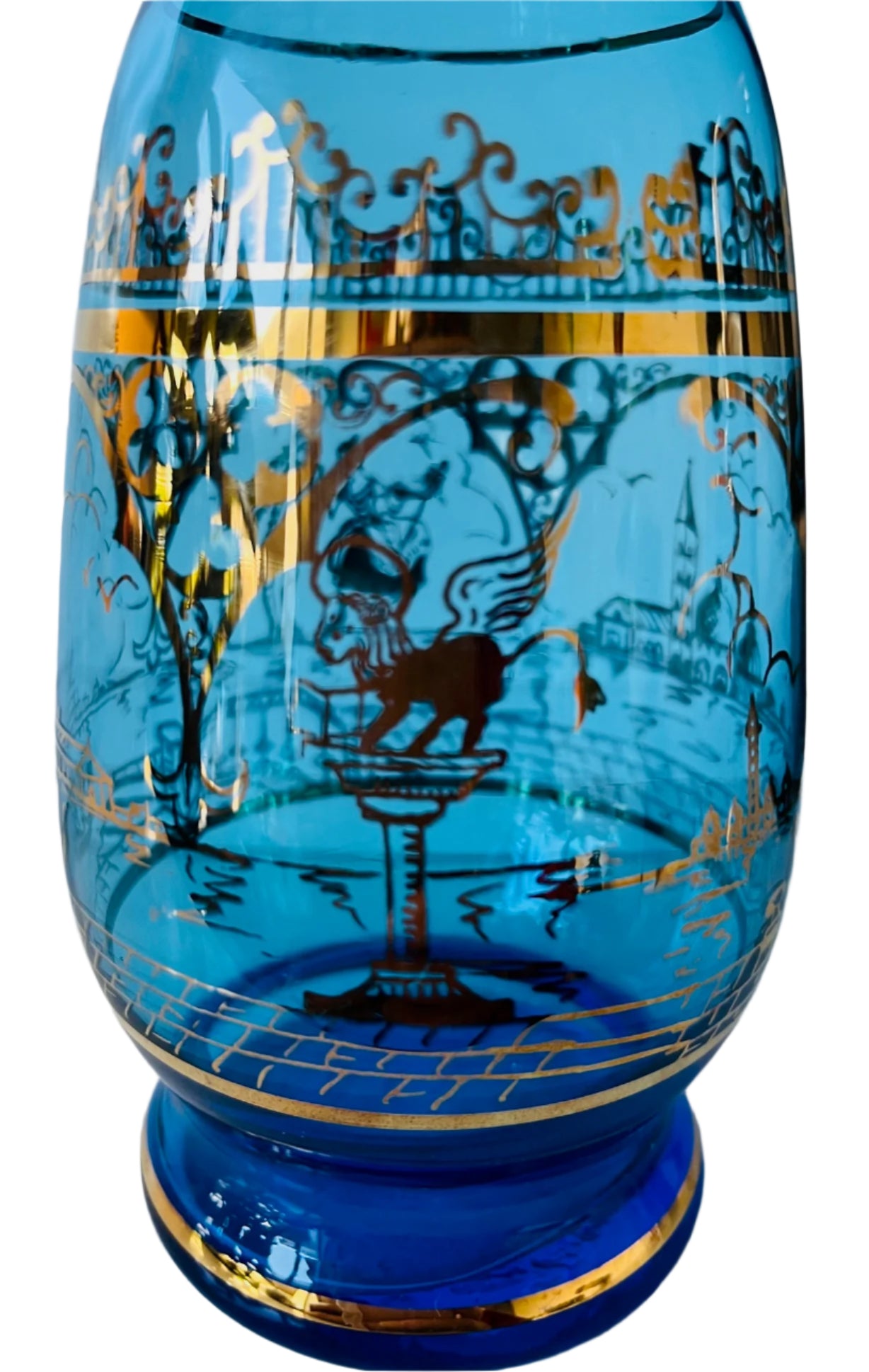 Venetian Blue Glass Decanter